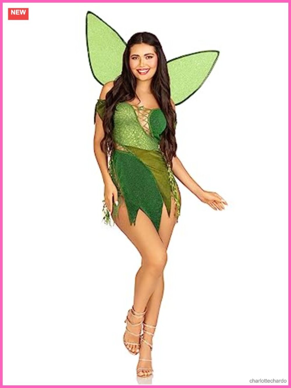 Sexy Forest Fairy Costume for Women with Shimmer Wings Halloween